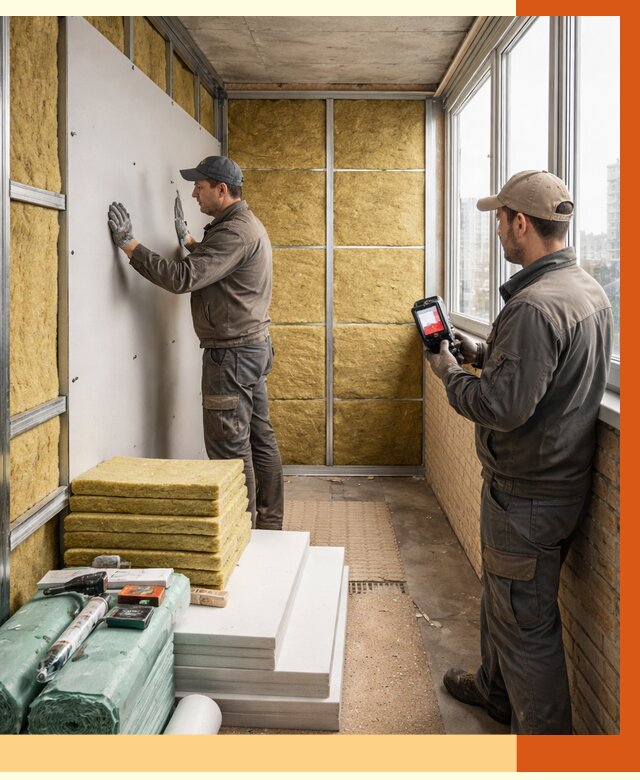 Утепление балкона в Конаково от 4562 руб. под ключ | ТепломастерКнк