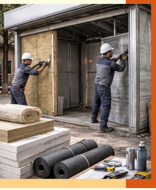 Утепление павильона шаурма в Конаково под ключ от 1216 руб. за м² | ТепломастерКнк